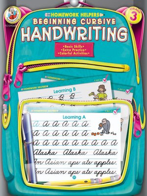 cover image of Beginning Cursive Handwriting, Grade 3